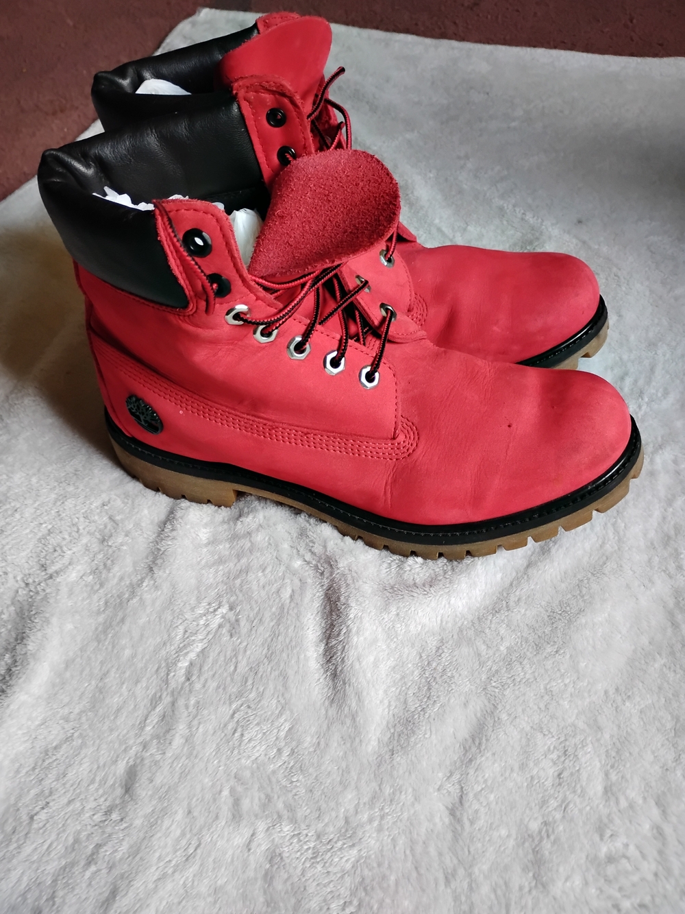 Red Timberlands Size 9.5